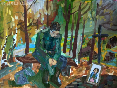 Солдат на могиле матери - Детушева Арина, 10 лет.jpg